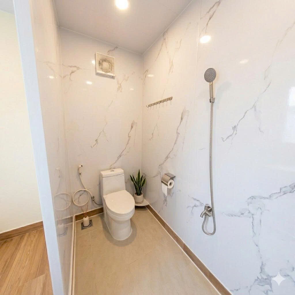 Container Văn Phòng 20 Feet Đen Viền Trắng Có Toilet